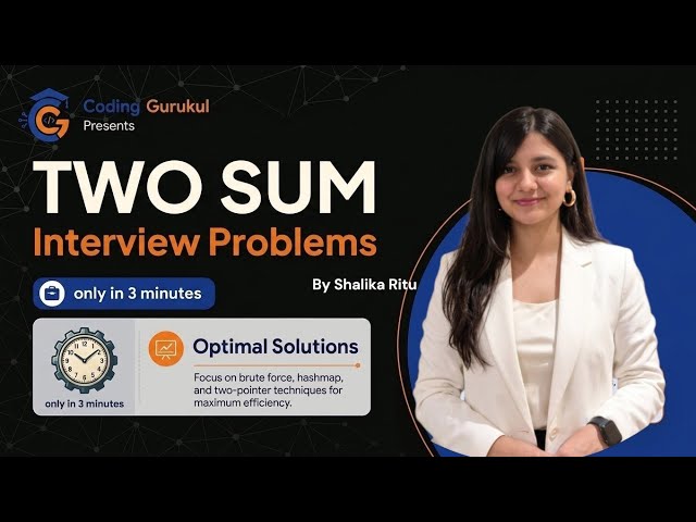 Two sum Interview problems in 2 minutes | DSA