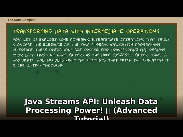 Java Streams API: Master Data Processing Power! 🚀 Advanced Java Tutorial (2024)