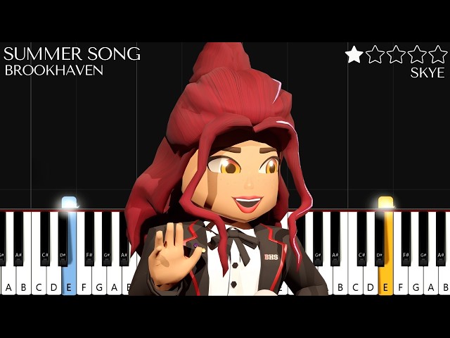 Brookhaven - Summer Song (Easy Piano Tutorial)