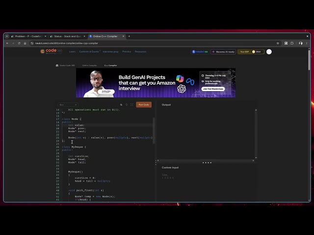Implementing Deque using Double Linked List