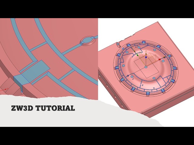 ZW3D CAM Tutorial 73 |  3D Surface Modeling Edit for Mold Machining - Face Edit Focus