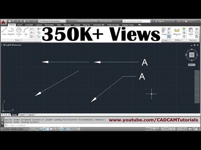 AutoCAD Line with Arrowhead