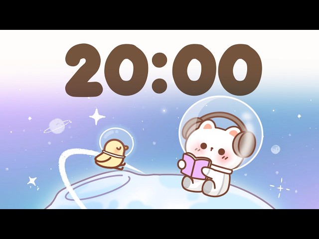 20 Minute Timer 🐱 Study Timer for Classroom Focus