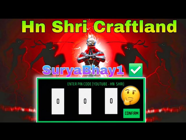 Hn Shri Craftland Map Password Changed 🤔 2025 | Only Headshot code ||