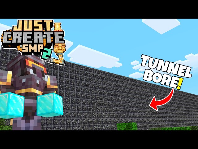This MEGA TUNNEL BORE Broke Create Mod... Minecraft Just Create SMP Episode 7!