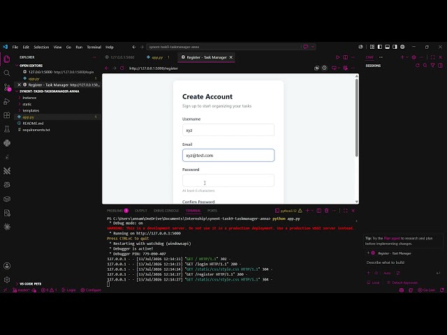 Task 9 - Full Stack Task Manager | Flask + SQLite | Python Internship