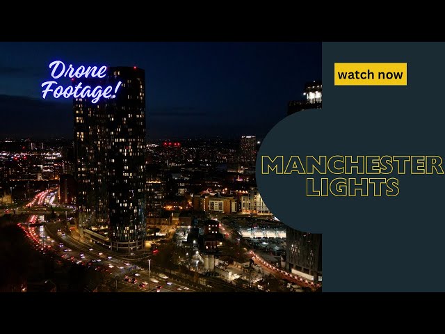 Deansgate Square at Night | Manchester Skyline Drone Views – December 2025
