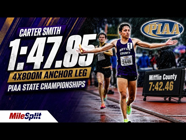 1:47.85 4x800m Anchor Leg To Go From 7th to 1st from Mifflin County's Carter Smith!