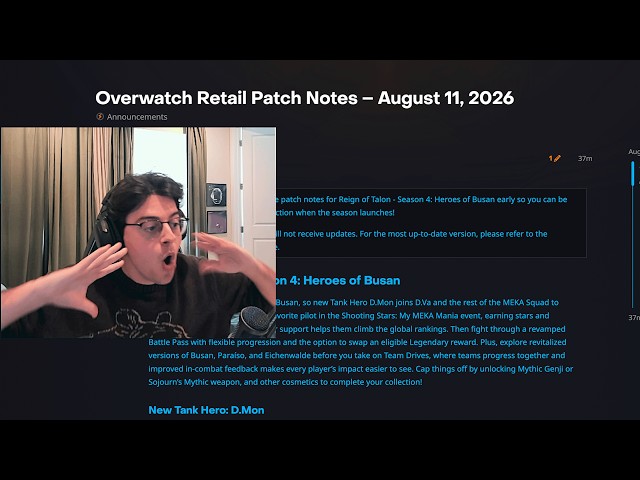 Apply reacts to Overwatch season 4 patch notes