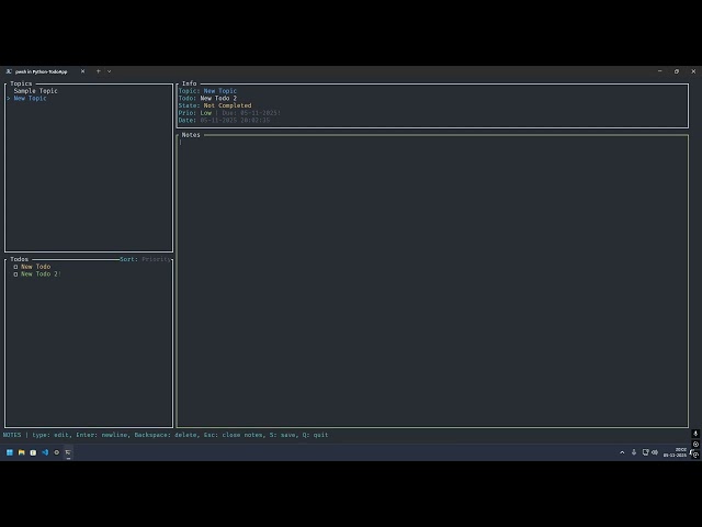 TUI Todo App Using Python