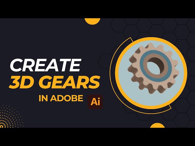 How to create 3D gear in illustrator | Easy way | Adobe illustrator CC #adobeillustrator #drawing