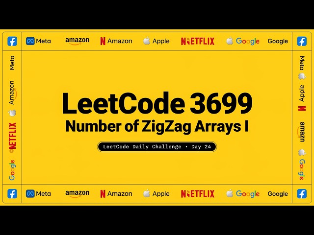 3699. Number of ZigZag Arrays I #dailychallenge #coding #day24 #programming #javascript #python