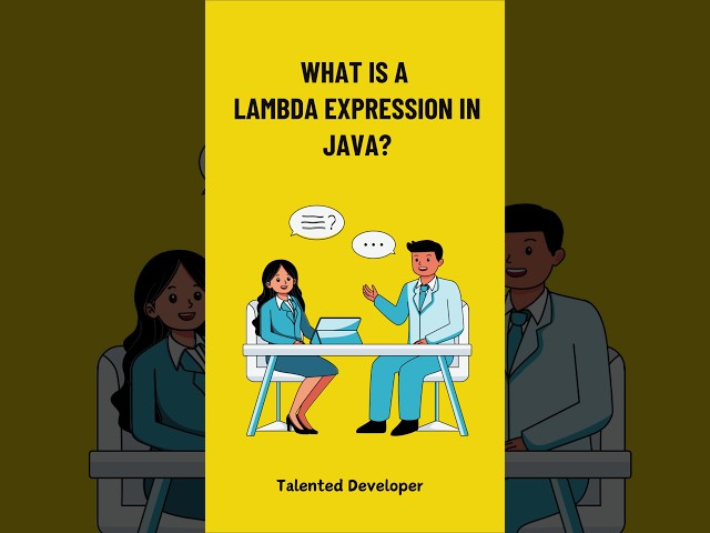What is a Lambda Expression in Java? | Java Interview Question| Java 8 #TDShorts 23