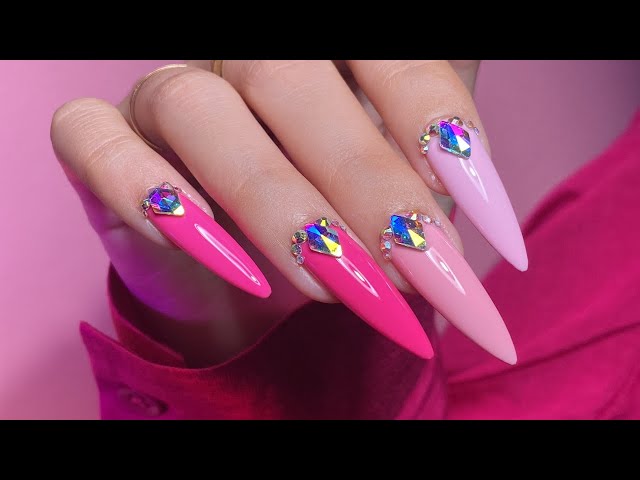 Easy & Cute Pink Barbie Nail for Beauties - Best Nail Art Tutorial