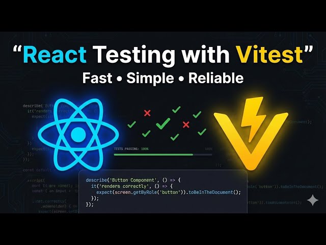 React Testing Made Easy 🧪 | Vitest Explained for Beginners & Pros 🚀