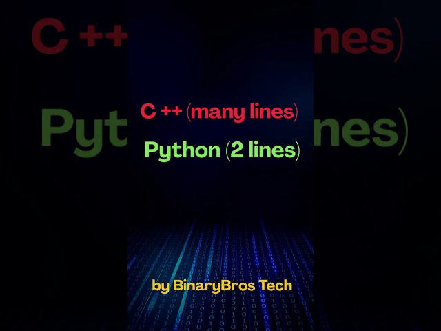 Python vs C++ 🔥 Same Output, Way Less Code