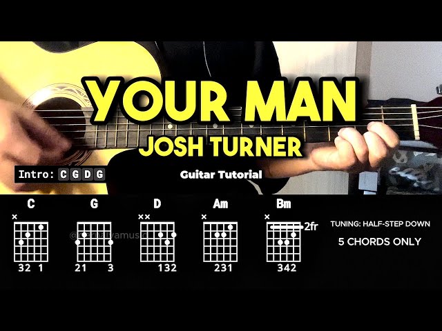 Your Man - Josh Turner | Easy Guitar Chords Tutorial For Beginners (CHORDS & LYRICS) #guitarlessons