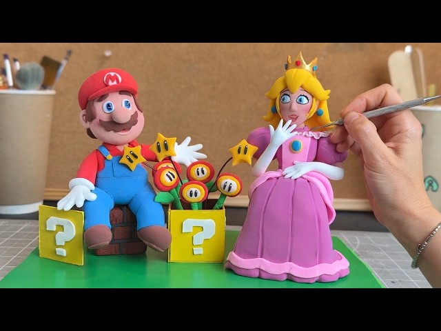 How To Make Mario & Princess Peach | Clay Tutorial