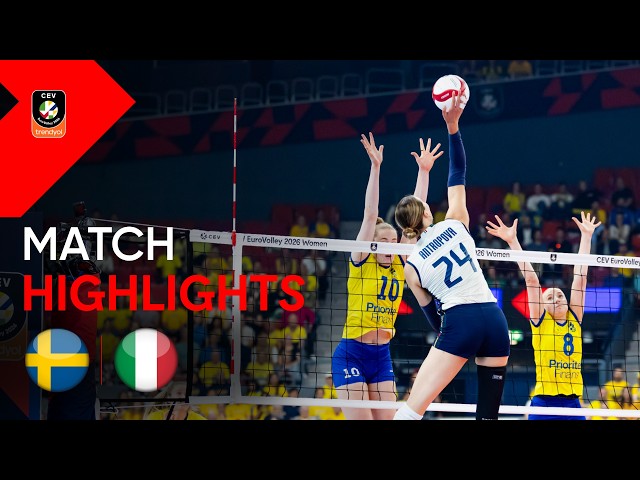Highlights | SWEDEN vs. ITALY | CEV Trendyol Eurovolley 2026 | Women