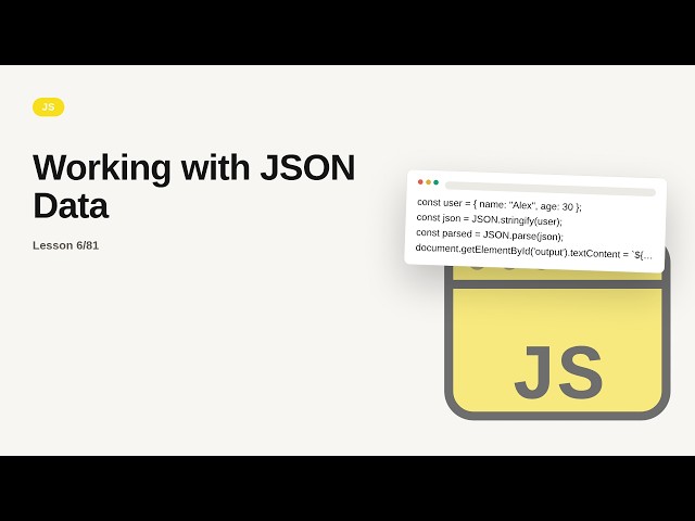 JavaScript - Web development basic Series: Working with JSON Data