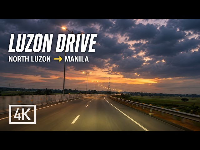 Epic Expressway Drive 🇵🇭 | Sunset to Night on TPLEX, SCTEX, NLEX & Skyway to Manila | 4K Philippines