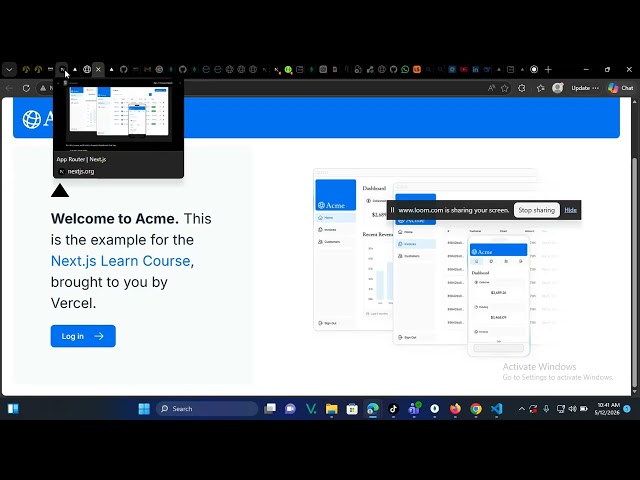 Building a Dashboard with Next.js (Chapters 1–5 Tutorial)