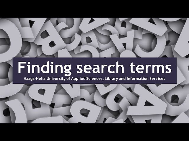 Finding search terms
