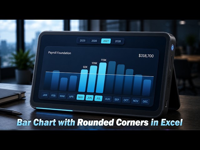 How to Create a Dynamic Column Chart with Rounded Corners in Excel