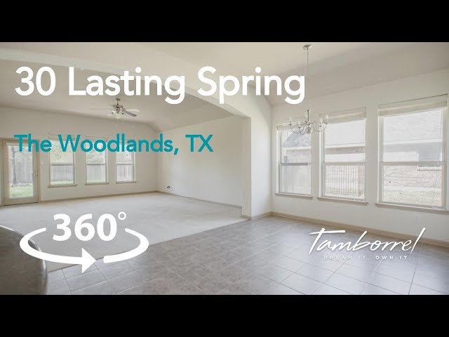 30 Lasting Spring, House for LEASE in The Woodlands - Tamborrel 360 Video
