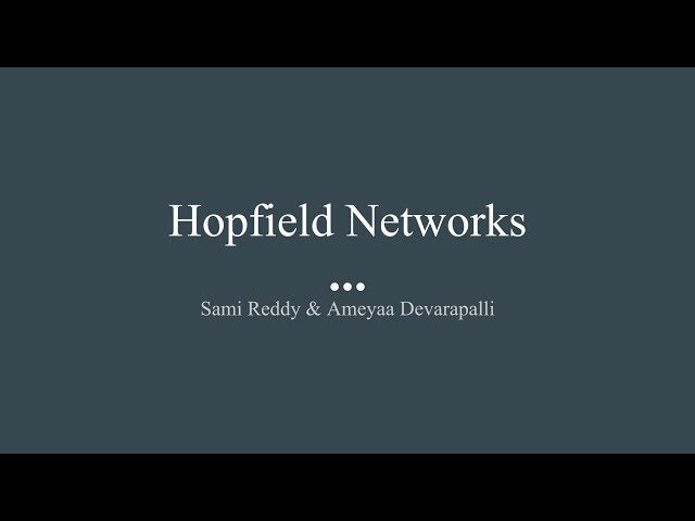Hopfield Networks
