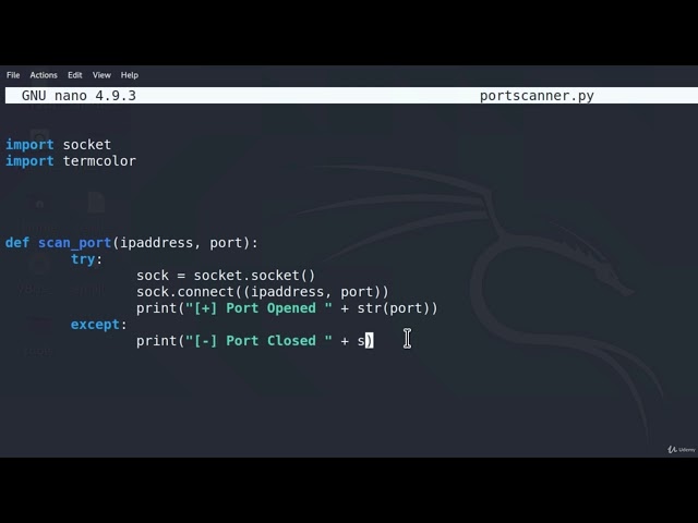 Coding a Port scanner in Python