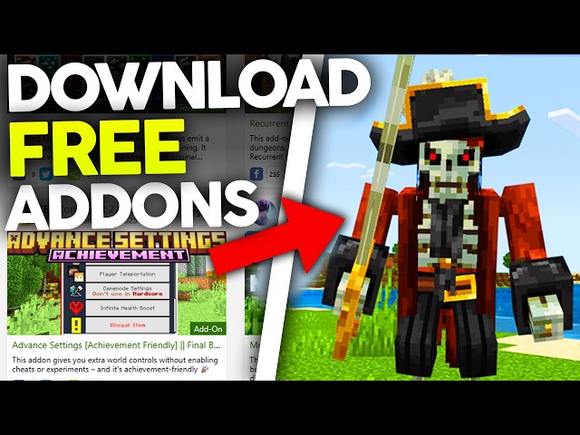 How To Use/Install FREE Addons (Minecraft Bedrock / MCPE / Console) 1.21+