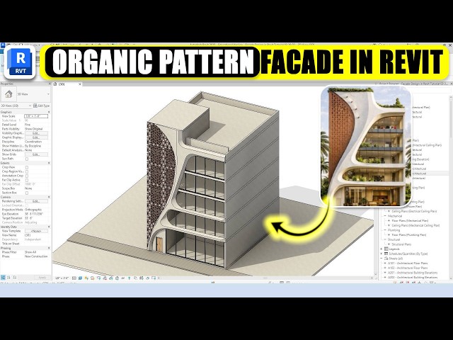 Create Stunning Organic Pattern Facade in Revit | Step By Step Tutorial