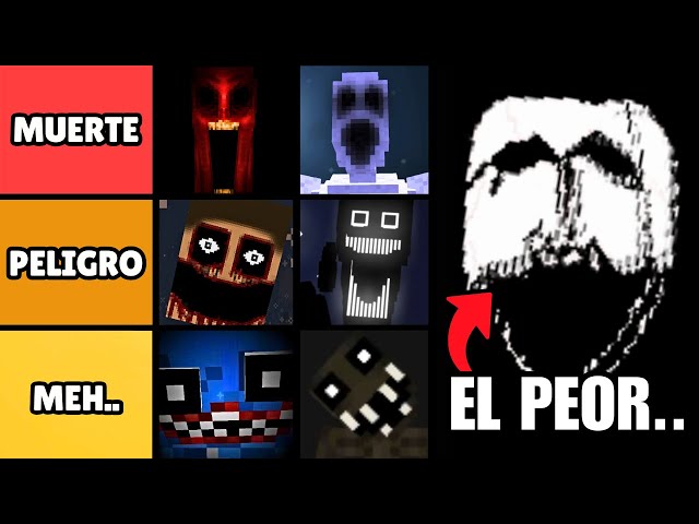 Ranking de MOBS de HORROR en MINECRAFT (POR NIVEL DE PELIGRO)