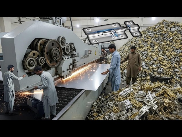Metallic Door Latches Crafting Process, Inside Skilled Artisans Manufacturing Factory Area