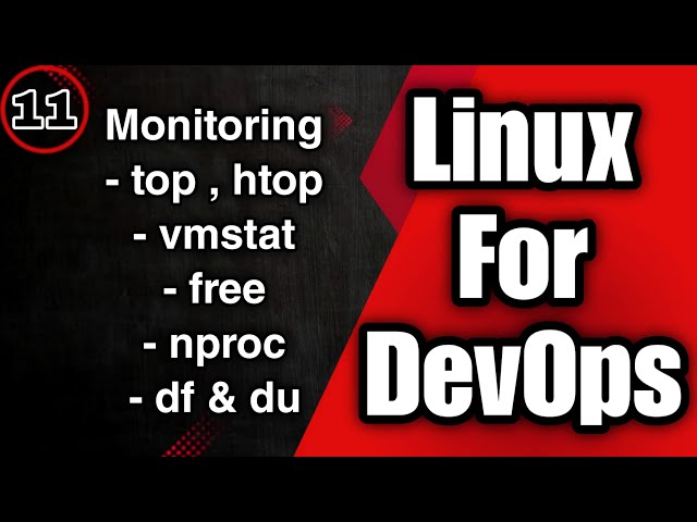 Linux Monitoring Commands Explained | top, htop, vmstat, free, nproc, df & du