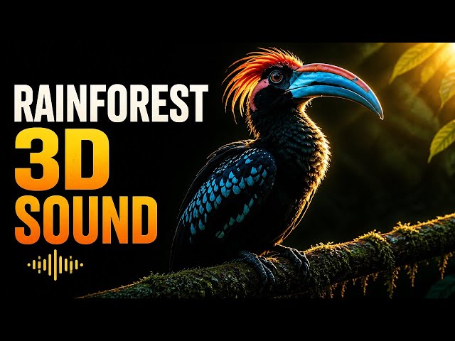 Hornbill Calls in Thai Jungle at Dawn | Immersive 3D Spatial Audio