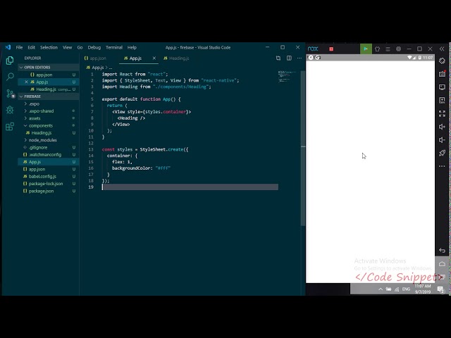 Basic Header in React Native