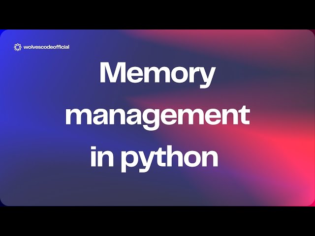 Memory management in python