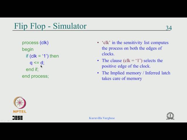 Mod-03 Lec-16 Modelling flip-flops, Registers