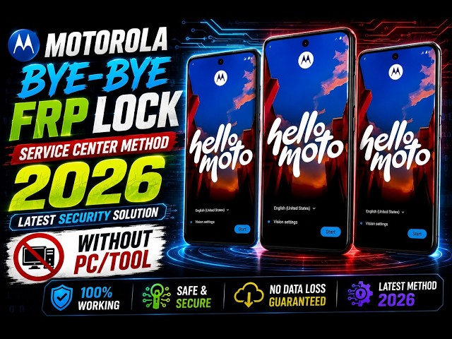 🔥 Motorola FRP Bypass 2026 | Android 15/16 | Skip Google Account lock | All Moto Devices