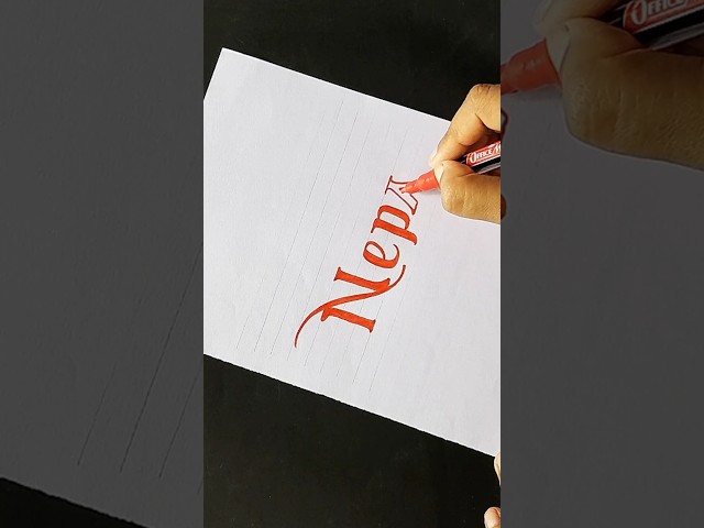 Pray 🙏 for Nepal in Calligraphy #shorts #viral #calligraphy #nepal #handwriting