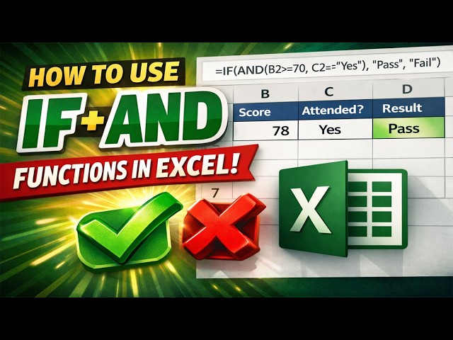 How to use the IF function with the AND function in Excel