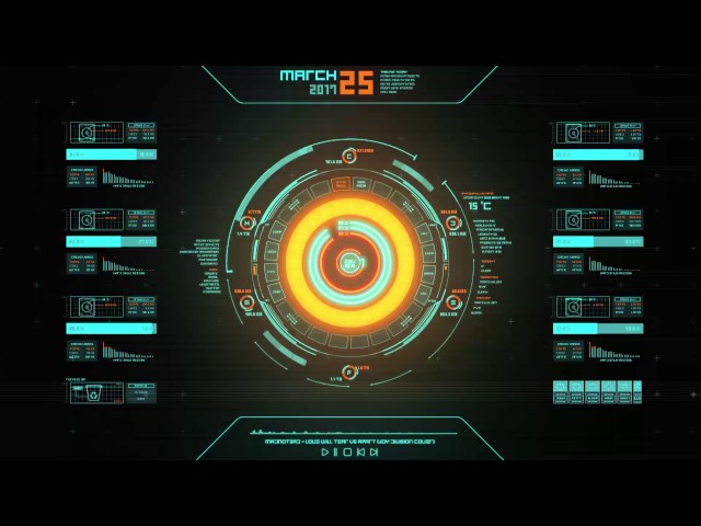 Futuristic OS HUD UI Animation
