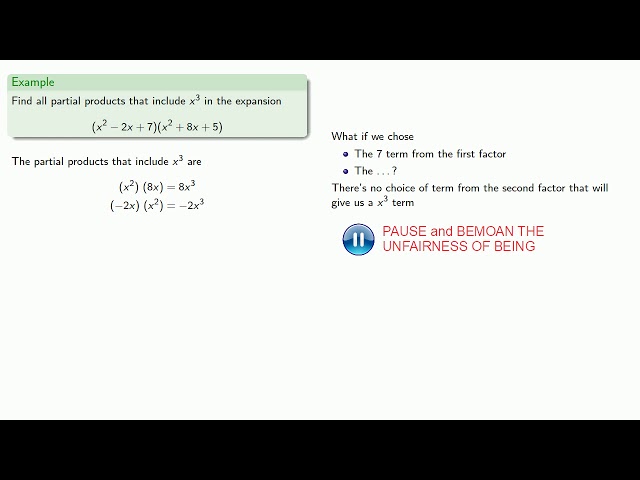 Binomial Theorem, Part One