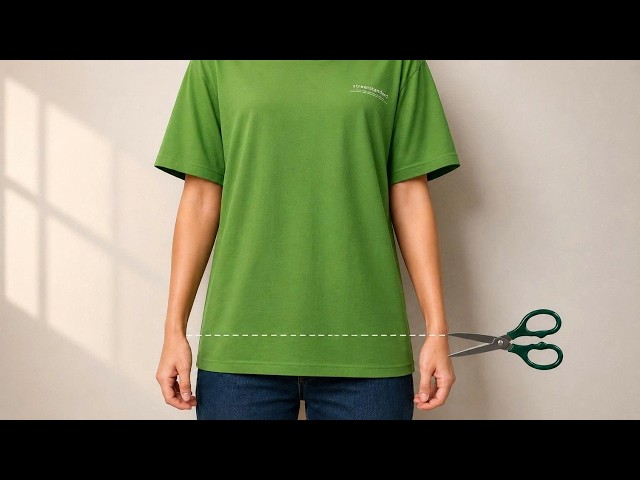 T-Shirt Too Long? Keep the Original Hem with This Sewing Trick