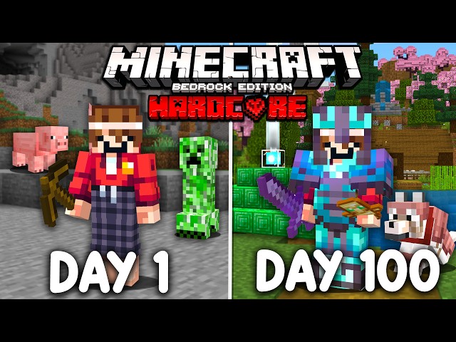 I Survived 100 Days in Minecraft Bedrock Edition Hardcore