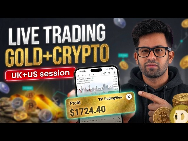 🔴 LIVE: Gold & Crypto Trading | London & New York Session Analysis