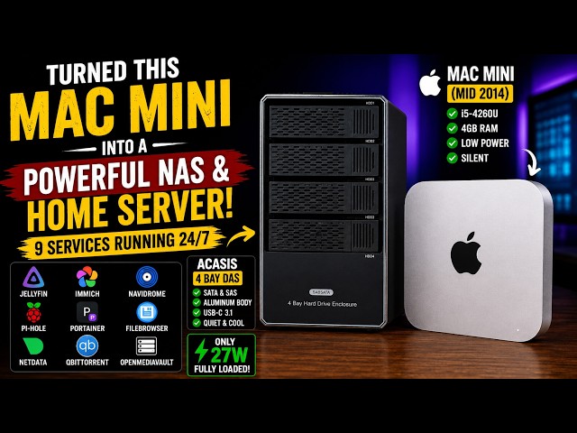 I Turned A 10-Year-Old Mac Mini Into A Professional 24/7 Home Server!