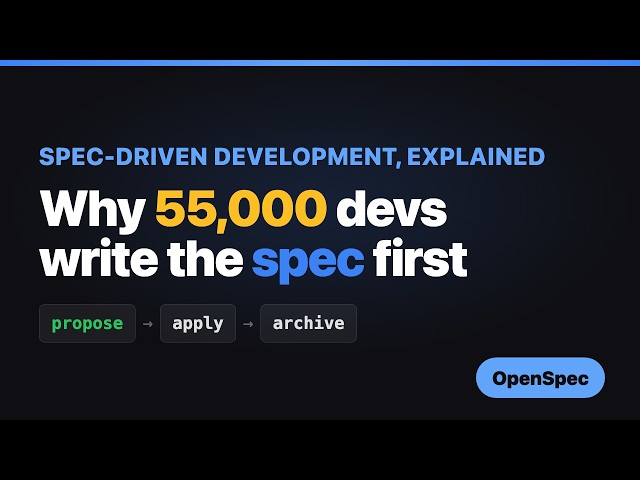 Stop Prompting, Start Speccing: How OpenSpec Fixes AI Coding Agents (Spec-Driven Development) YC2026